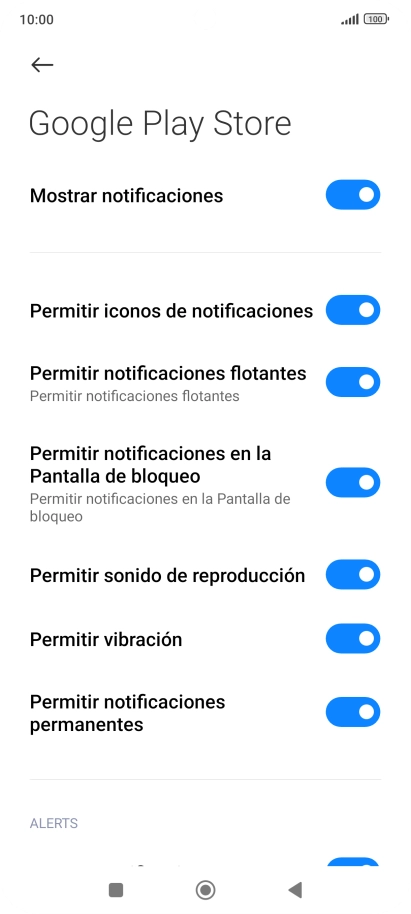 Pulsa el indicador junto a 