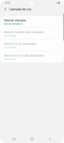 Pulsa el tipo de desvío deseado. Pulsa el tipo de desvío deseado.
