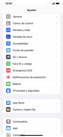 Pulsa Pantalla y brillo. Pulsa Pantalla y brillo.