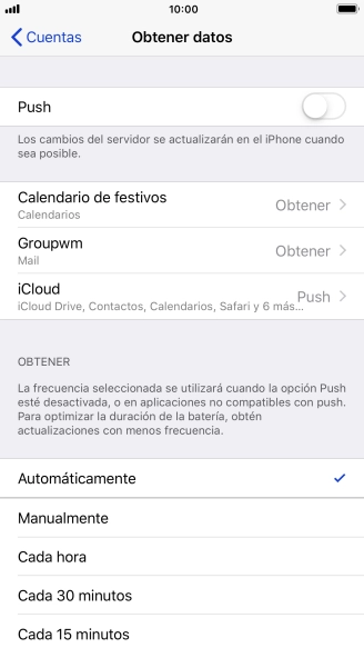 Si desactivas la función, pulsa el ajuste deseado. Si desactivas la función, pulsa el ajuste deseado.