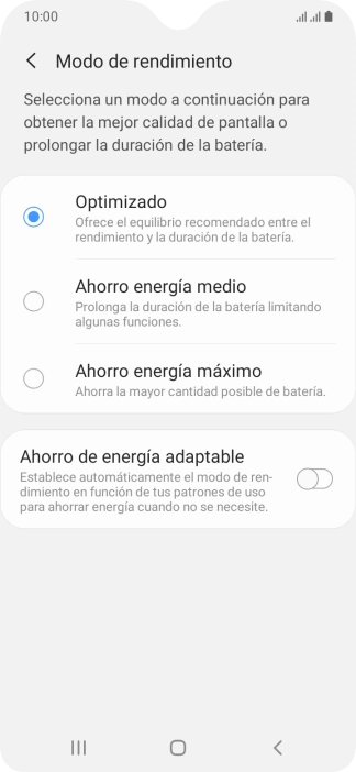 Pulsa el ajuste deseado para activar la función. Pulsa el ajuste deseado para activar la función.