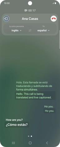 Graba la palabra o frase deseadas y espera a que aparezca la traducción. Graba la palabra o frase deseadas y espera a que aparezca la traducción.