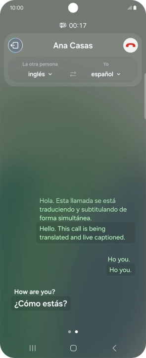 Graba la palabra o frase deseadas y espera a que aparezca la traducción. Graba la palabra o frase deseadas y espera a que aparezca la traducción.