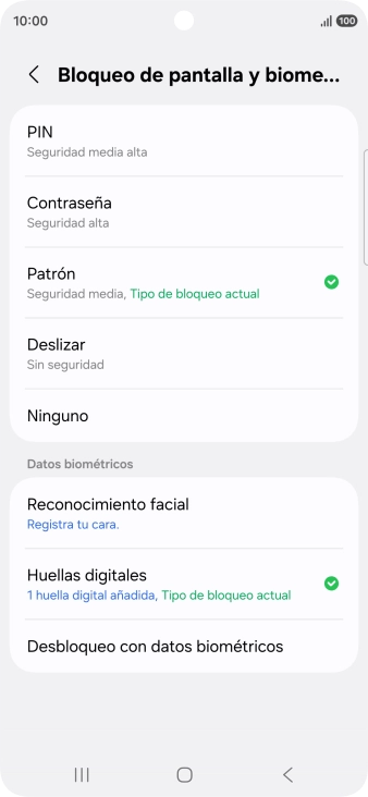 Pulsa Ninguno.