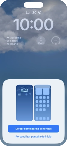 Si deseas utilizar el mismo tema de color en la pantalla de inicio, pulsa Definir como pareja de fondos. Si deseas utilizar el mismo tema de color en la pantalla de inicio, pulsa Definir como pareja de fondos.