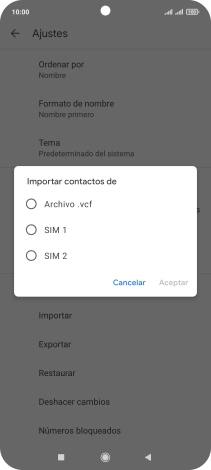 Pulsa la tarjeta SIM deseada. Pulsa la tarjeta SIM deseada.