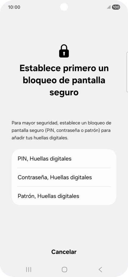 Pulsa el código de seguridad deseado y sigue las indicaciones de la pantalla para crear un código de seguridad del teléfono adicional. Pulsa el código de seguridad deseado y sigue las indicaciones de la pantalla para crear un código de seguridad del teléfono adicional.