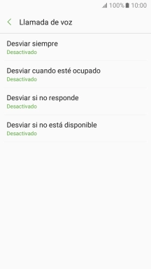 Pulsa el tipo de desvío deseado. Pulsa el tipo de desvío deseado.