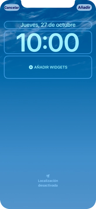 Si deseas personalizar la vista de la fecha en la pantalla de bloqueo, pulsa el widget de la fecha y sigue las indicaciones de la pantalla para seleccionar la vista de widgets deseada. Si deseas personalizar la vista de la fecha en la pantalla de bloqueo, pulsa el widget de la fecha y sigue las indicaciones de la pantalla para seleccionar la vista de widgets deseada.