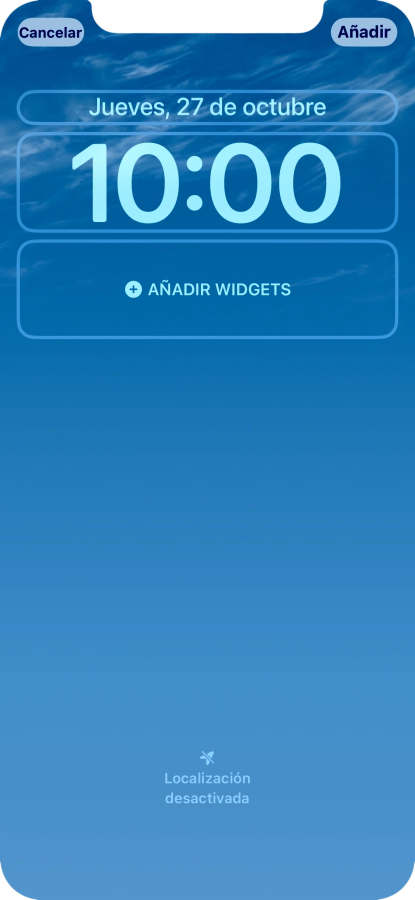 Si deseas personalizar la vista de la fecha en la pantalla de bloqueo, pulsa el widget de la fecha y sigue las indicaciones de la pantalla para seleccionar la vista de widgets deseada. Si deseas personalizar la vista de la fecha en la pantalla de bloqueo, pulsa el widget de la fecha y sigue las indicaciones de la pantalla para seleccionar la vista de widgets deseada.