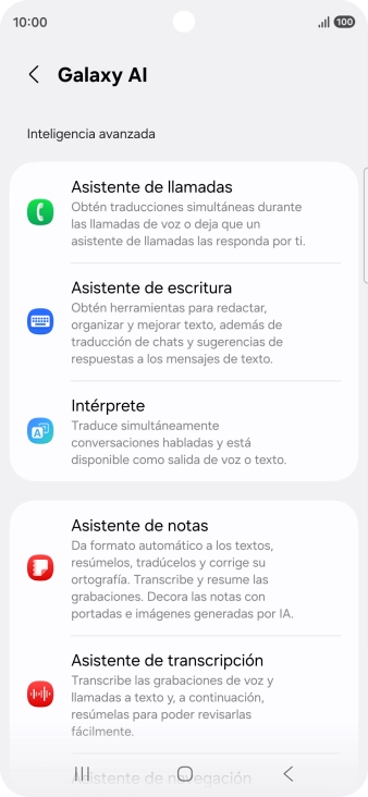 En la pantalla aparecen ahora más ejemplos de cómo puedes utilizar Galaxy AI. En la pantalla aparecen ahora más ejemplos de cómo puedes utilizar Galaxy AI.