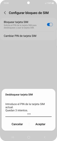 Introduce tu código PIN y pulsa Aceptar. Introduce tu código PIN y pulsa Aceptar.
