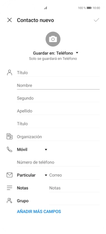 Pulsa Nombre e introduce el nombre deseado. Pulsa Nombre e introduce el nombre deseado.
