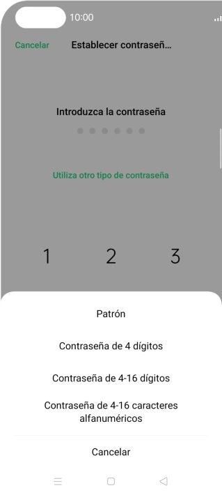 Pulsa el código de seguridad deseado y sigue las indicaciones de la pantalla para crear un código de seguridad del teléfono adicional. Pulsa el código de seguridad deseado y sigue las indicaciones de la pantalla para crear un código de seguridad del teléfono adicional.