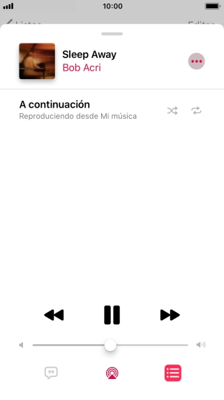 Pulsa el icono de reproducción aleatoria para activar o desactivar la función. Pulsa el icono de reproducción aleatoria para activar o desactivar la función.