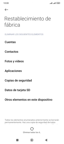 Pulsa Eliminar todos los d.... Pulsa Eliminar todos los d....