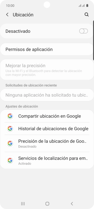 Pulsa el indicador para activar o desactivar la función.