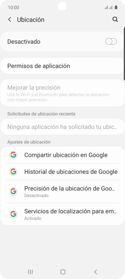 Pulsa el indicador para activar o desactivar la función.