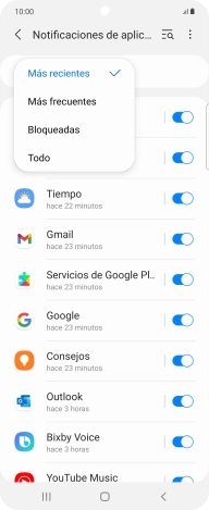 Pulsa el ajuste deseado. Pulsa el ajuste deseado.