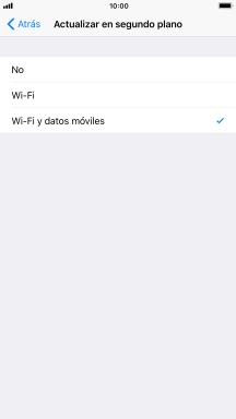 Para desactivar la actualización de apps en ejecución, pulsa No. Para desactivar la actualización de apps en ejecución, pulsa No.