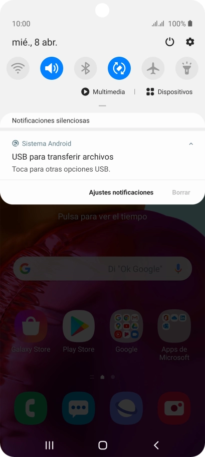 Pulsa Toca para otras opciones USB.. Pulsa Toca para otras opciones USB..