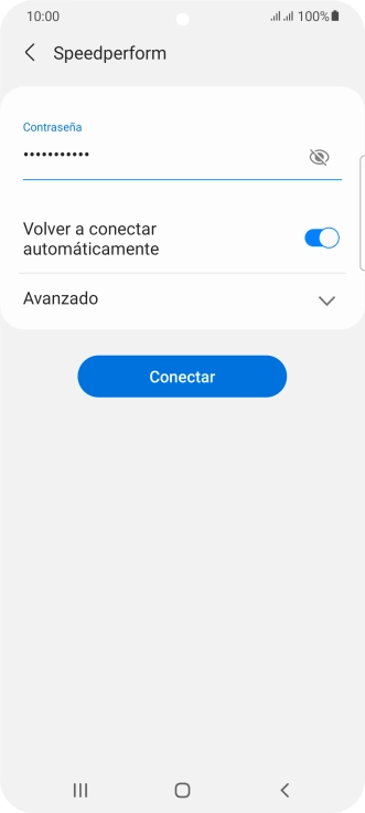Introduce la contraseña de la red wifi y pulsa Conectar. Introduce la contraseña de la red wifi y pulsa Conectar.