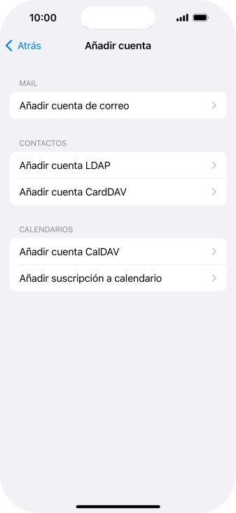 Pulsa Añadir cuenta de correo. Pulsa Añadir cuenta de correo.