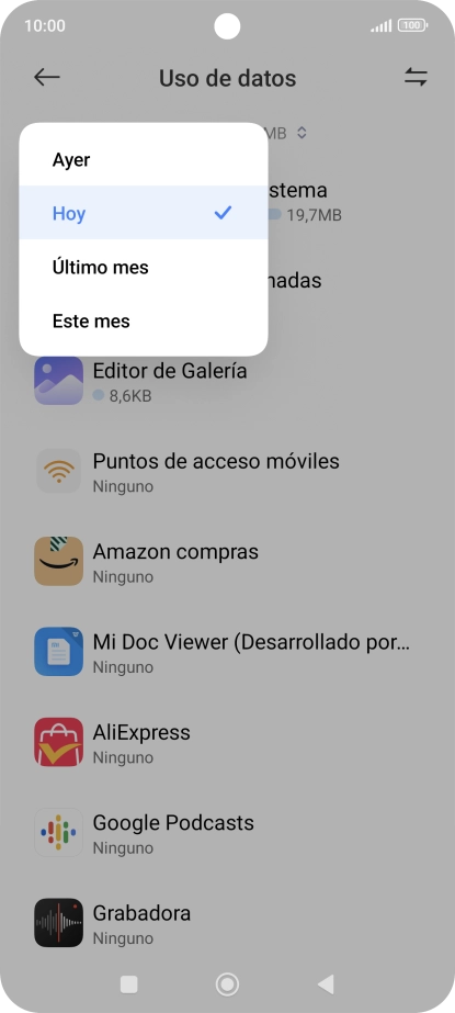 Pulsa el ajuste deseado. Pulsa el ajuste deseado.