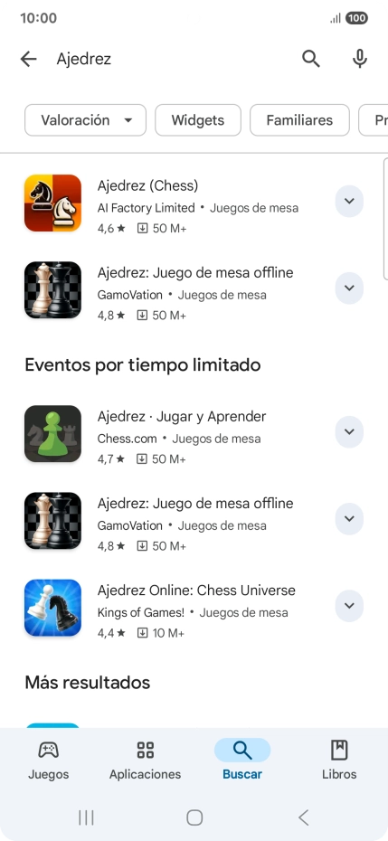 Pulsa la app deseada.