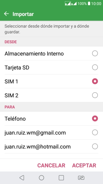 Pulsa Teléfono.