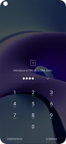 Si lo solicita el teléfono, introduce el código PIN y pulsa el icono de aceptar. Si lo solicita el teléfono, introduce el código PIN y pulsa el icono de aceptar.