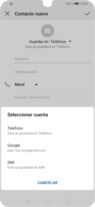 Pulsa Teléfono.
