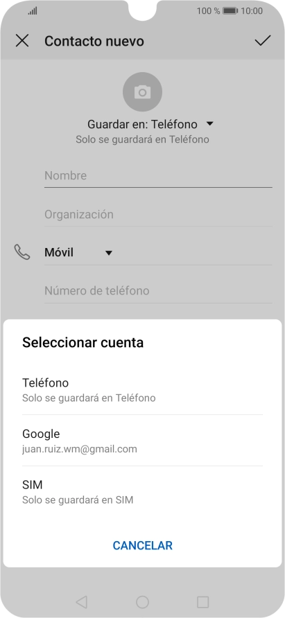 Pulsa Teléfono.