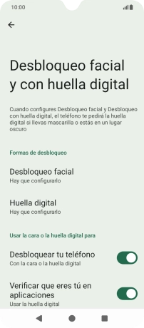 Pulsa Huella digital. Pulsa Huella digital.