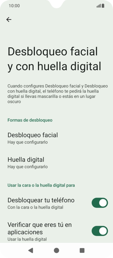 Pulsa Huella digital. Pulsa Huella digital.