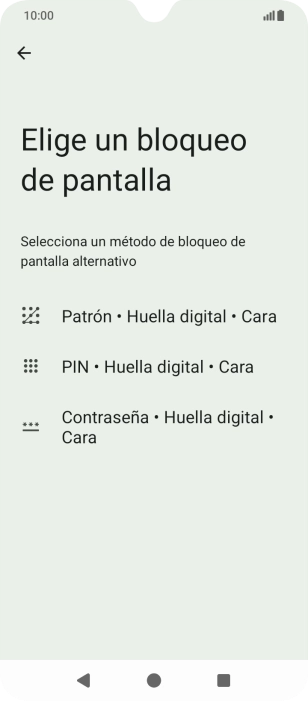 Pulsa el código de seguridad deseado y sigue las indicaciones de la pantalla para crear un código de seguridad del teléfono adicional. Pulsa el código de seguridad deseado y sigue las indicaciones de la pantalla para crear un código de seguridad del teléfono adicional.