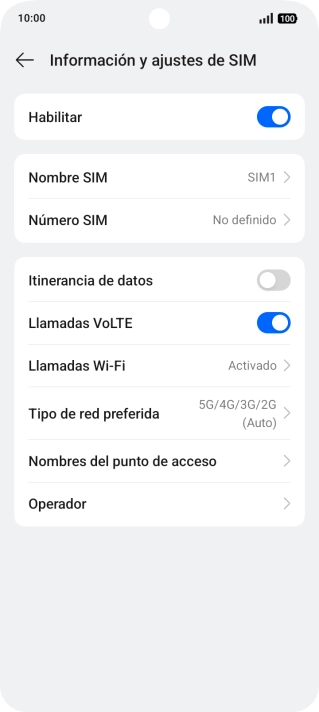 Pulsa el indicador junto a 