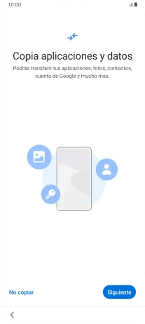 Puedes transferir el contenido de otro teléfono cuando activas tu teléfono por primera vez y cuando lo has restablecido. Cuando aparezca en la pantalla del teléfono esta imagen, ya está listo para la transmisión del contenido del otro teléfono. Puedes transferir el contenido de otro teléfono cuando activas tu teléfono por primera vez y cuando lo has restablecido. Cuando aparezca en la pantalla del teléfono esta imagen, ya está listo para la transmisión del contenido del otro teléfono.