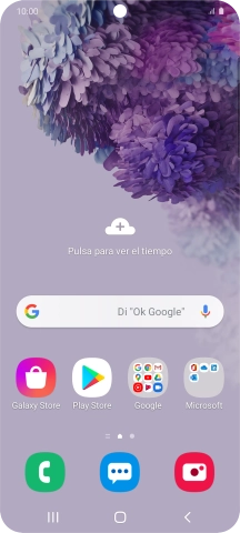 Desliza dos dedos hacia abajo desde la parte superior de la pantalla.