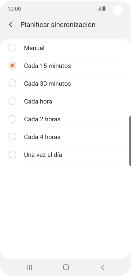 Pulsa el ajuste deseado. Pulsa el ajuste deseado.