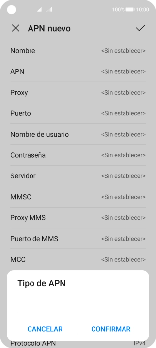 Introduce default y pulsa CONFIRMAR. Introduce default y pulsa CONFIRMAR.