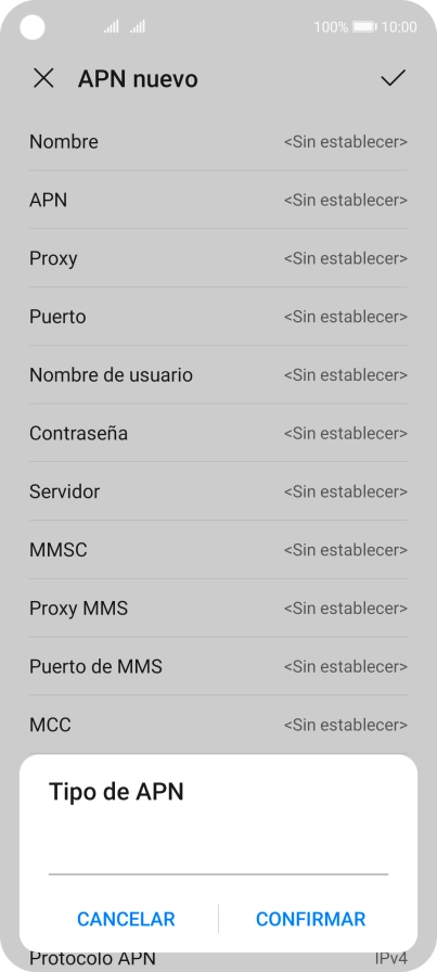 Introduce default y pulsa CONFIRMAR. Introduce default y pulsa CONFIRMAR.