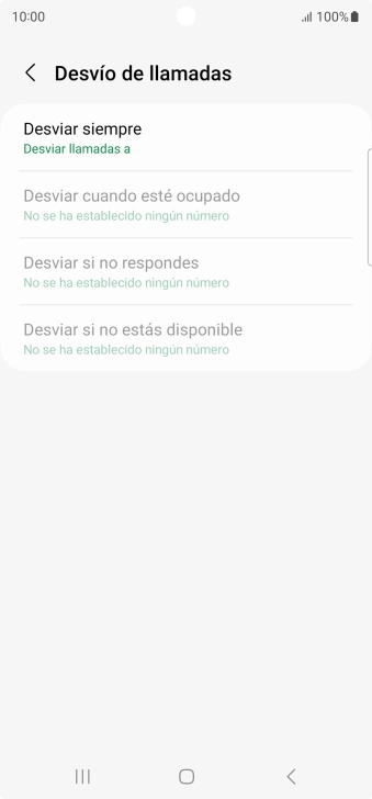 Pulsa el tipo de desvío deseado. Pulsa el tipo de desvío deseado.