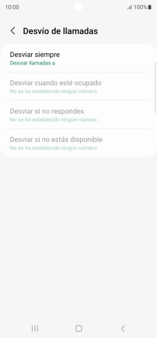 Pulsa el tipo de desvío deseado. Pulsa el tipo de desvío deseado.