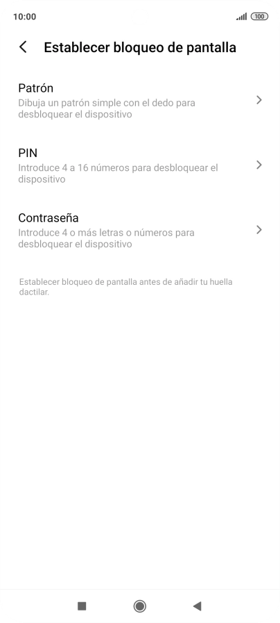 Pulsa el código de seguridad deseado y sigue las indicaciones de la pantalla para crear un código de seguridad del teléfono adicional. Pulsa el código de seguridad deseado y sigue las indicaciones de la pantalla para crear un código de seguridad del teléfono adicional.