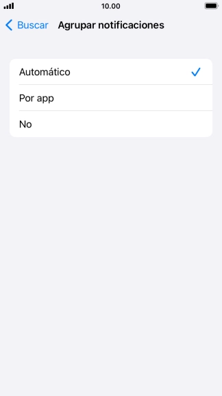 Pulsa el ajuste deseado.