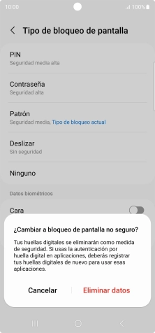 Pulsa Eliminar datos. Pulsa Eliminar datos.