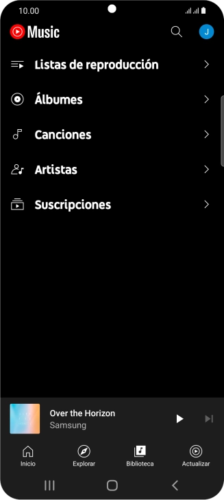 Pulsa una categoría y desplázate al archivo de música deseado. Pulsa una categoría y desplázate al archivo de música deseado.