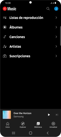 Pulsa una categoría y desplázate al archivo de música deseado. Pulsa una categoría y desplázate al archivo de música deseado.