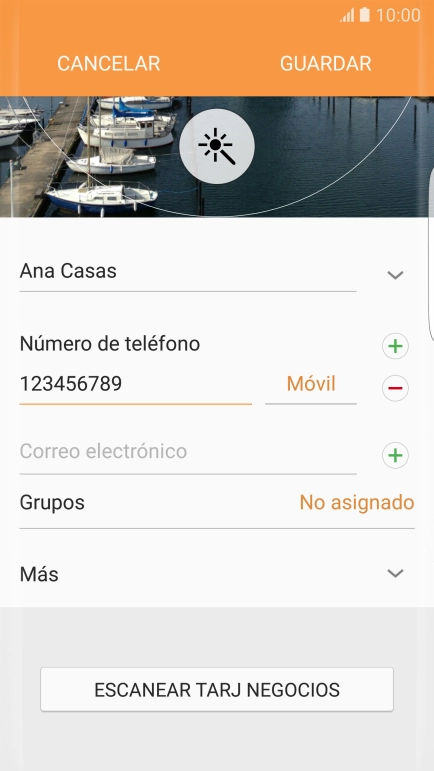 Pulsa en el campo junto al número de teléfono. Pulsa en el campo junto al número de teléfono.